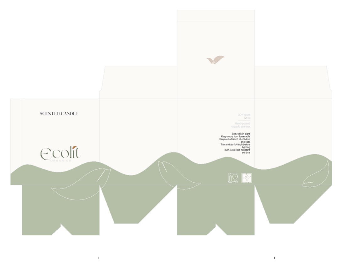 Ecolit Organics candle box design