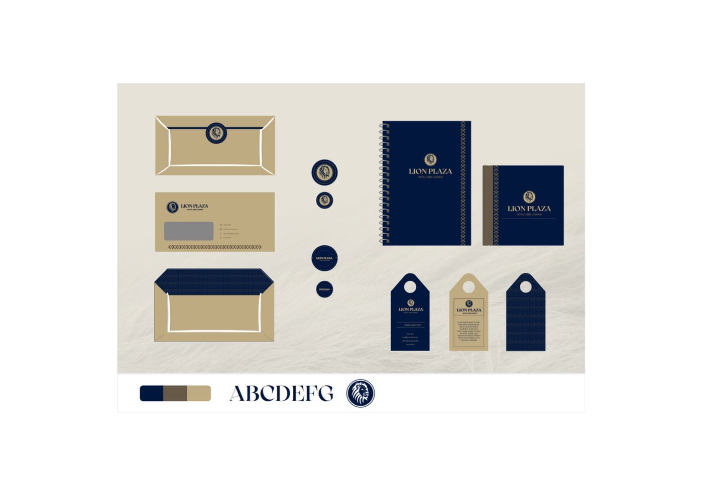 Lion Plaza stationery suite